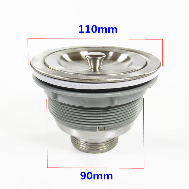 Kitchen sink 110 stainless steel drainer with blue lift height 48 thread laundry ceramic basin 304 old accessories Changshu Mocheng Yongliu Plastic Products Store