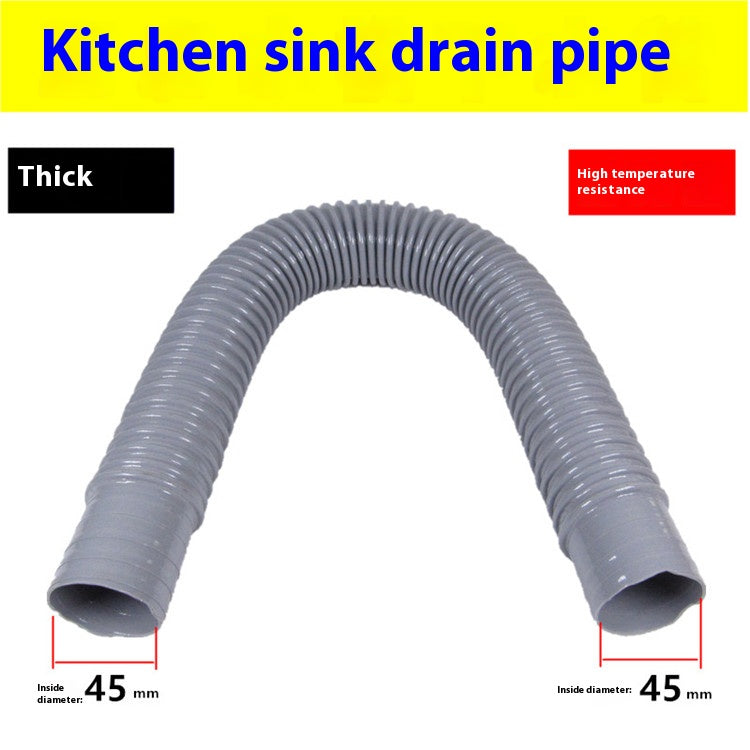 Sewer pipe drainage pipe downpipe large diameter vegetable washing basin washing machine kitchen sink drainage extension pipe Changshu Mocheng Yongliu Plastic Products Store