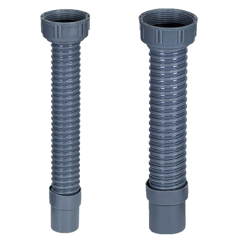 Thickened 56 59mm single thread hose 45 48 single nut double sink kitchen drain pipe high temperature resistant plastic Changshu Mocheng Yongliu Plastic Products Store