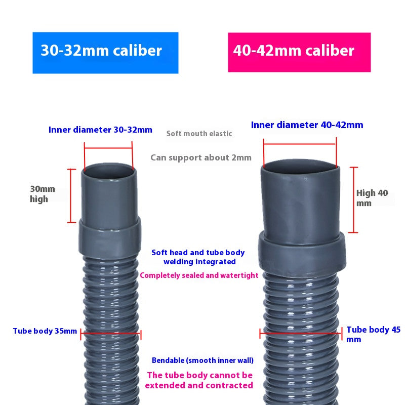 Thickened 56 59mm single thread hose 45 48 single nut double sink kitchen drain pipe high temperature resistant plastic Changshu Mocheng Yongliu Plastic Products Store