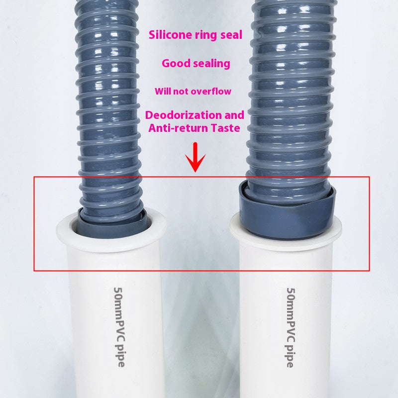 Thickened 56 59mm single thread hose 45 48 single nut double sink kitchen drain pipe high temperature resistant plastic Changshu Mocheng Yongliu Plastic Products Store