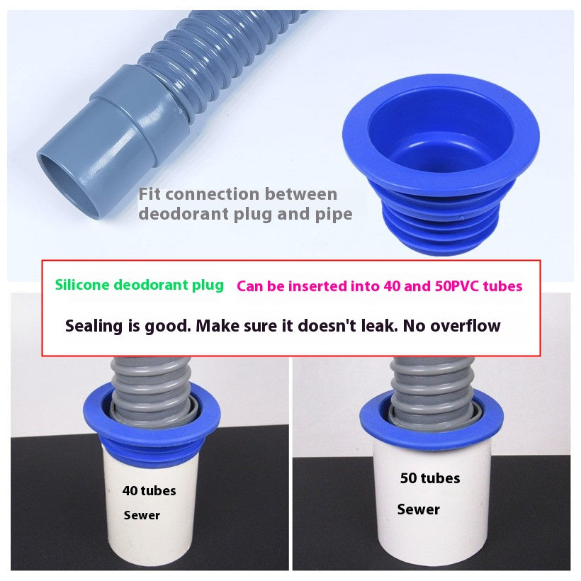 Thickened universal deodorizing drain hose kitchen sink basin vegetable basin mop pool with extended drain pipe-2 Changshu Mocheng Yongliu Plastic Products Store