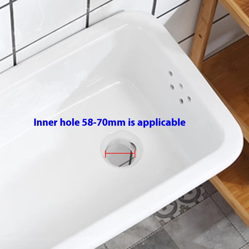 Extended thread high-end ceramic basin 50 models of drain with blue large mop pool old-fashioned sink drain pipe Changshu Mocheng Yongliu Plastic Products Store