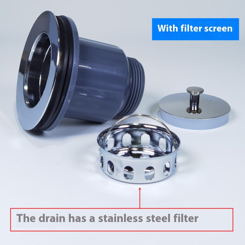 Extended thread high-end ceramic basin 50 models of drain with blue large mop pool old-fashioned sink drain pipe Changshu Mocheng Yongliu Plastic Products Store