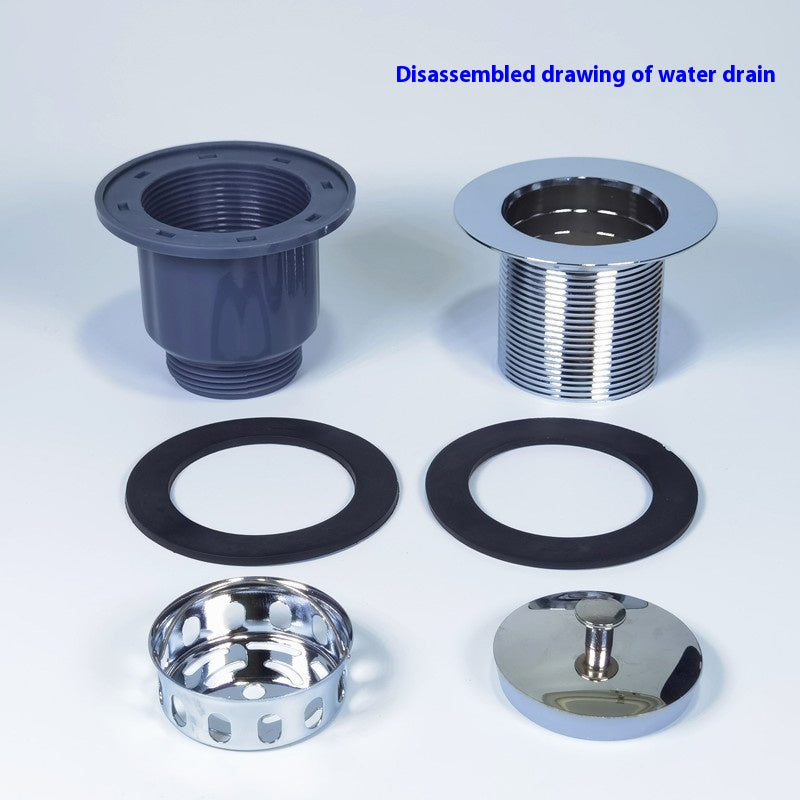 Extended thread high-end ceramic basin 50 models of drain with blue large mop pool old-fashioned sink drain pipe Changshu Mocheng Yongliu Plastic Products Store